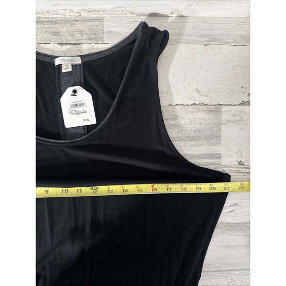 Caslon Black Tank Maxi Dress With Drawstring 2X - Picture 8 of 9
